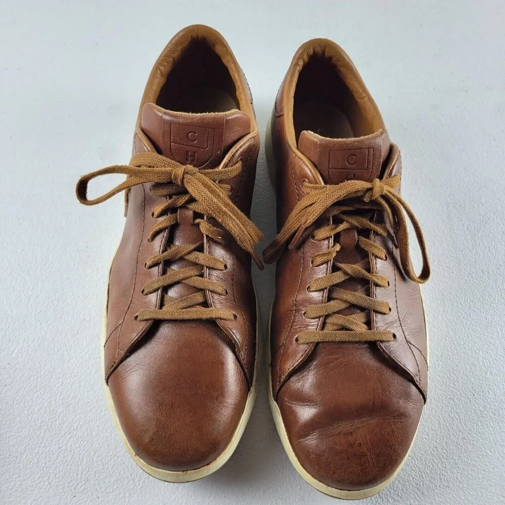 Cole Haan Grandpro  Tennis Sneaker Lace Up Low TopLeather Shoes 10.5 M Men Brown
